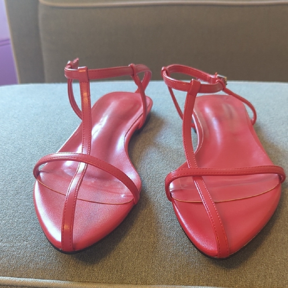 NWOT Red Strappy Sandals
